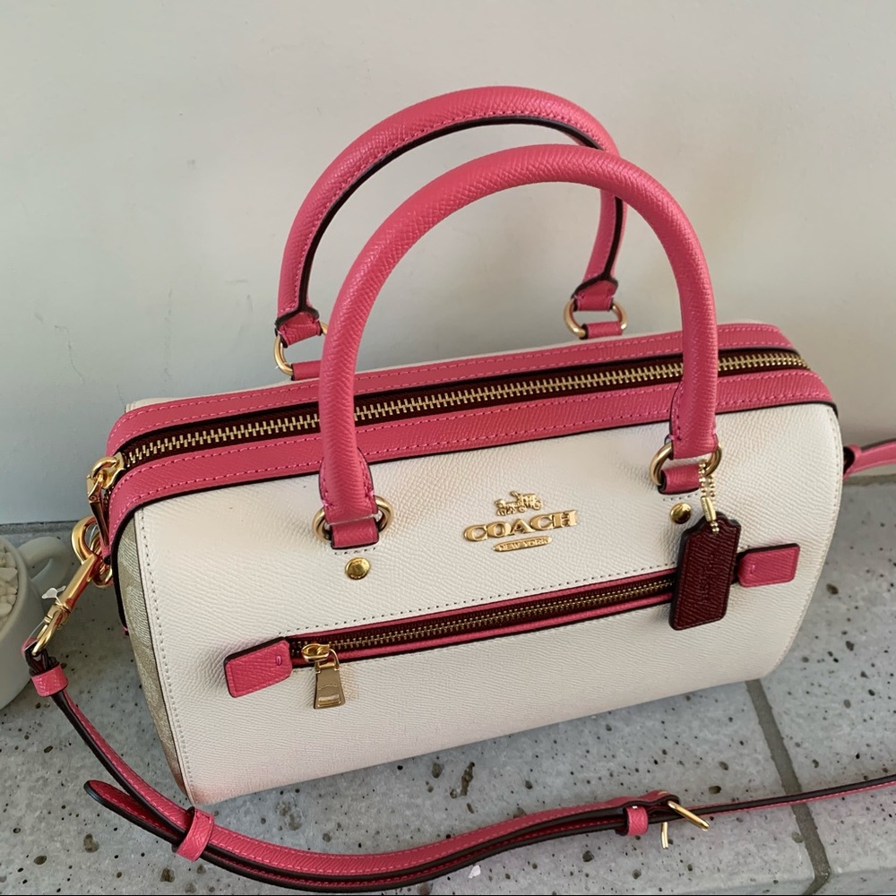 NWT Coach Rowan Satchel in Colorblock Signature 🎀 - Picture 4 of 13